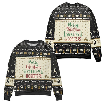 Merry Christmas You Filthy Hobbitses Ugly Christmas Sweater ? Black ? Usalast