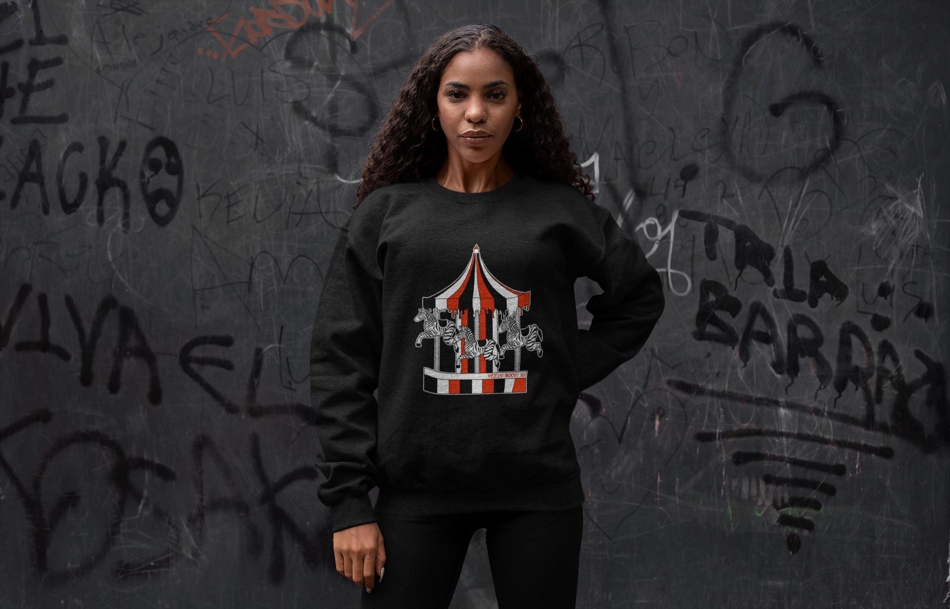 Merry Go Round Unisex Tops - Yeezy 350 Zebra