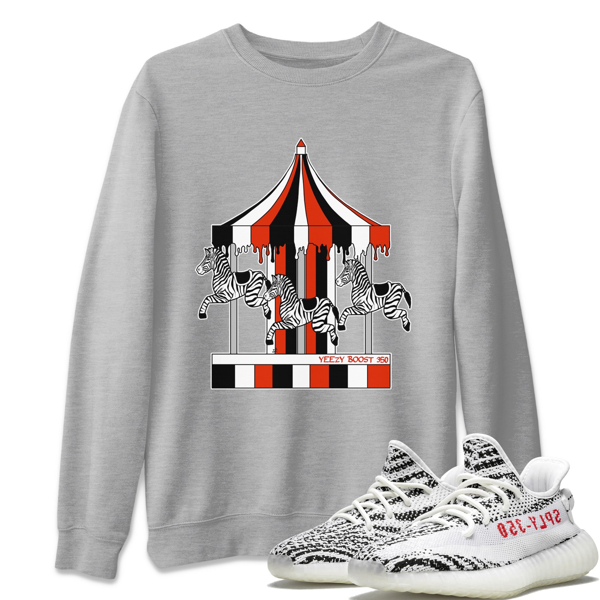 Merry Go Round Unisex Tops - Yeezy 350 Zebra