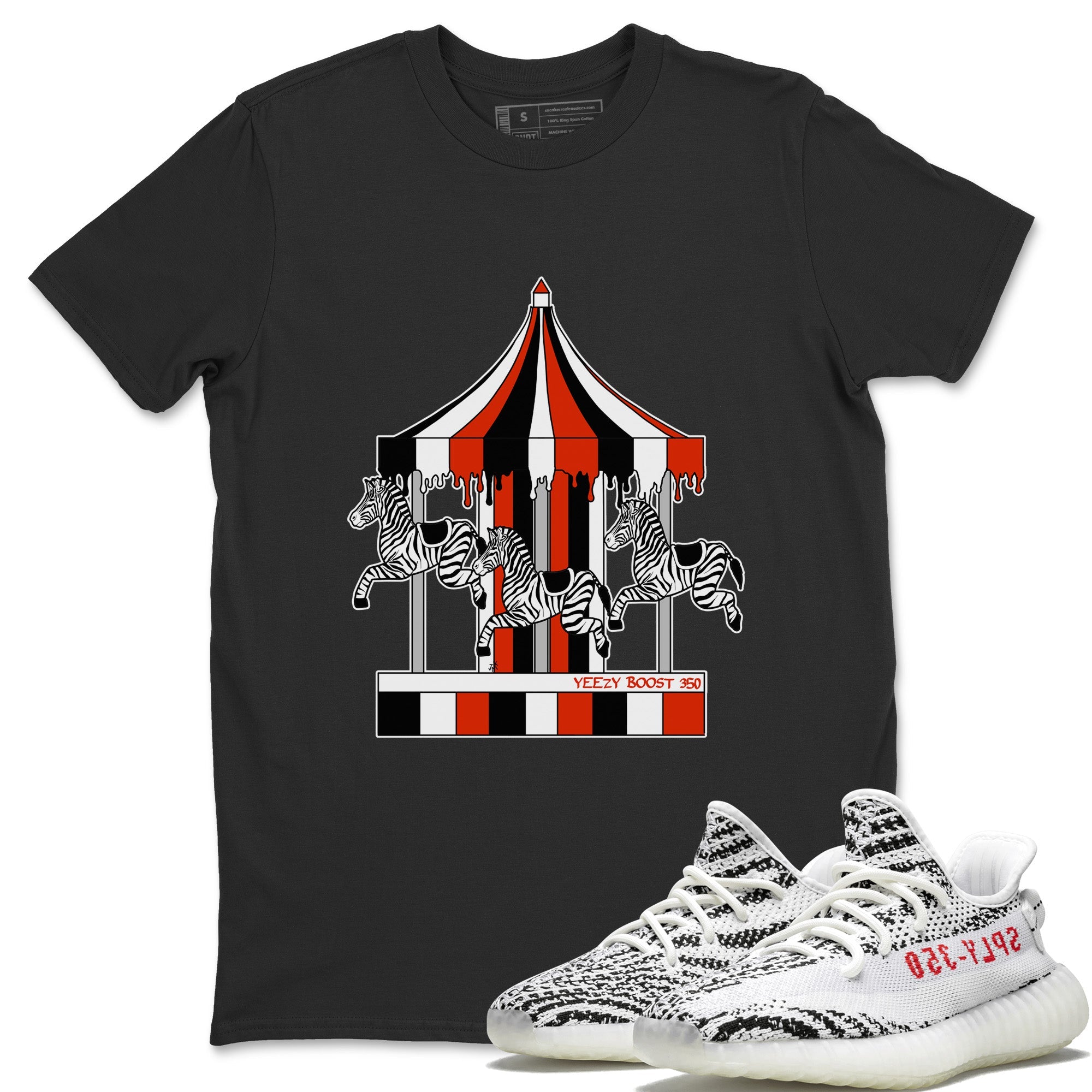 Merry Go Round Unisex Tops - Yeezy 350 Zebra