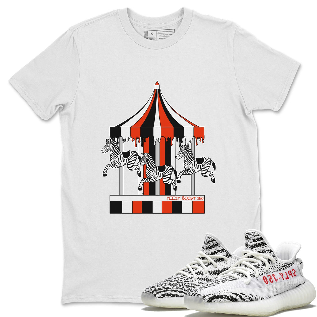 Merry Go Round Unisex Tops - Yeezy 350 Zebra