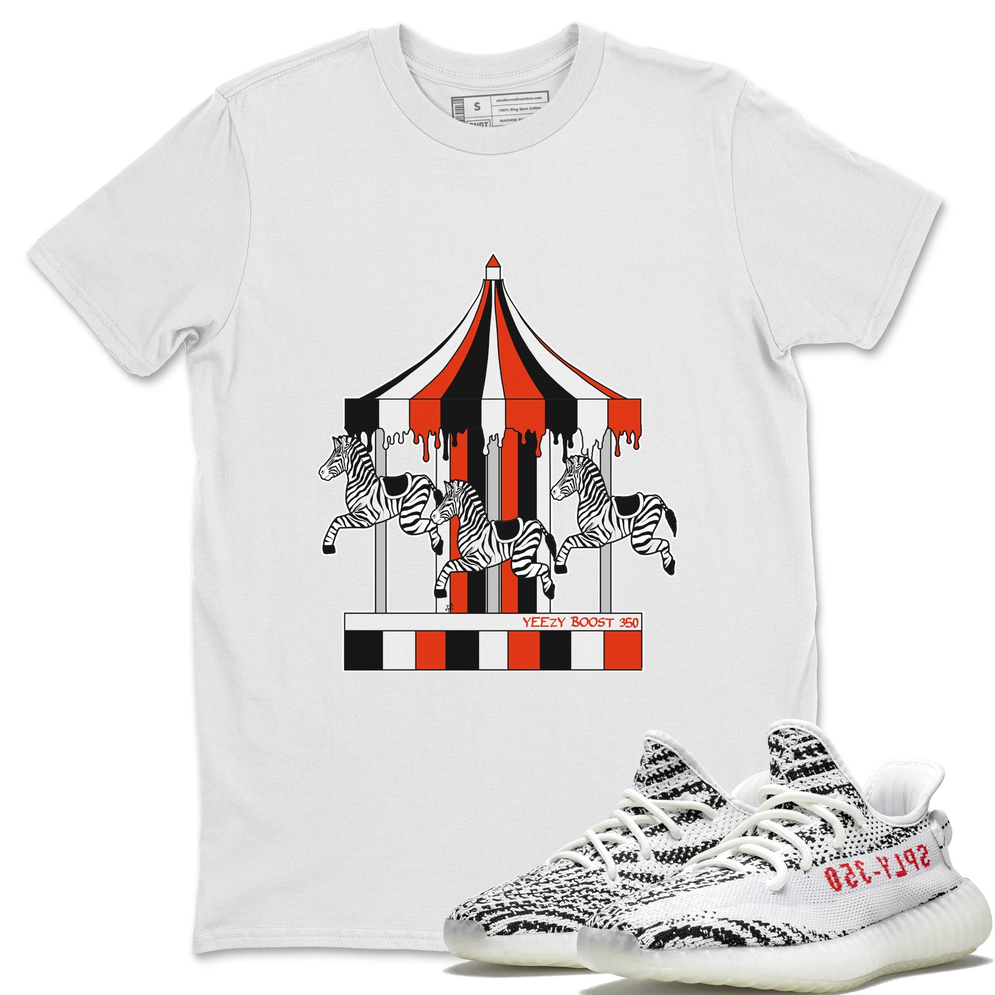 Merry Go Round Unisex Tops - Yeezy 350 Zebra