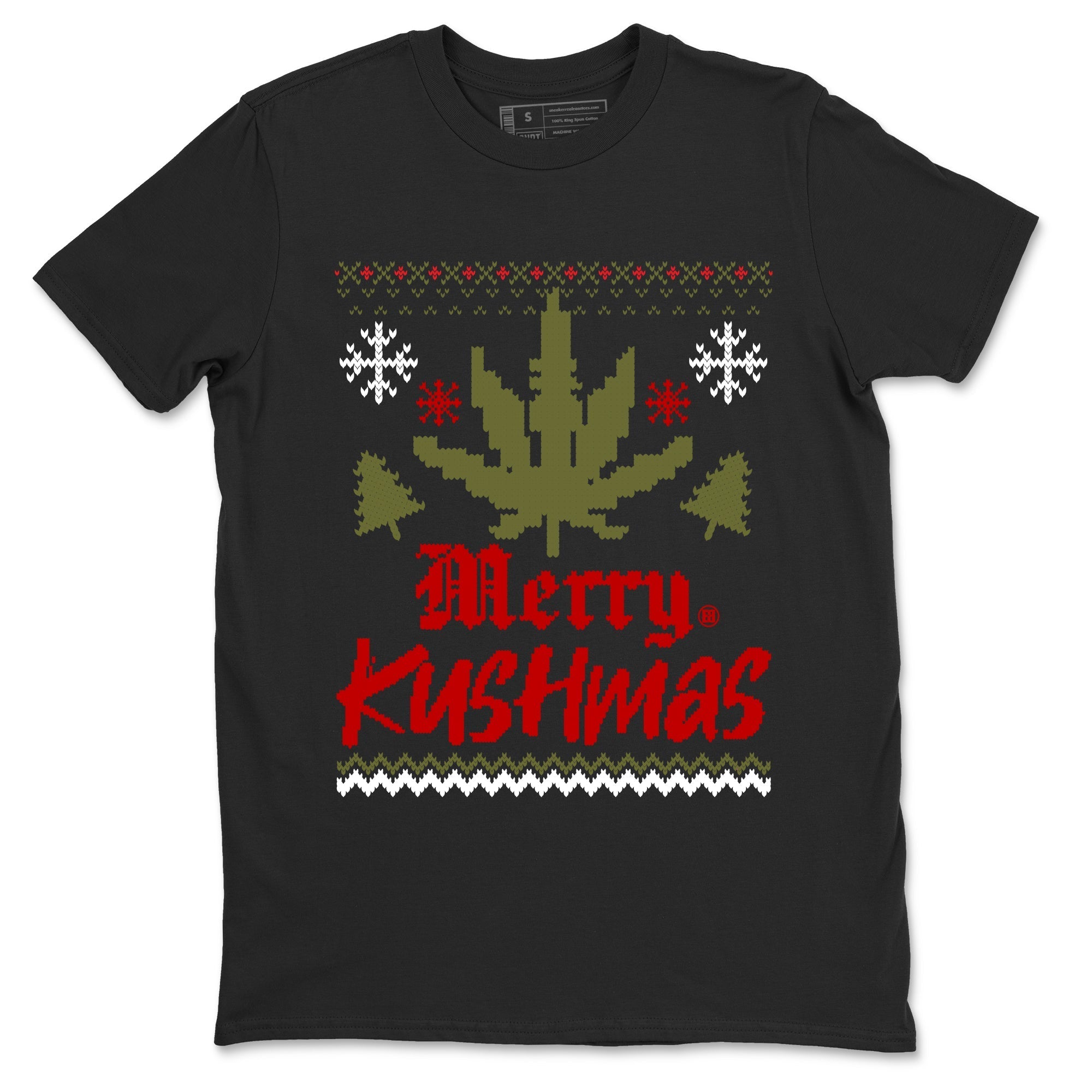 Merry Kushmas Sneaker Tees - Air Jordan 1 Travis Scott Medium Olive