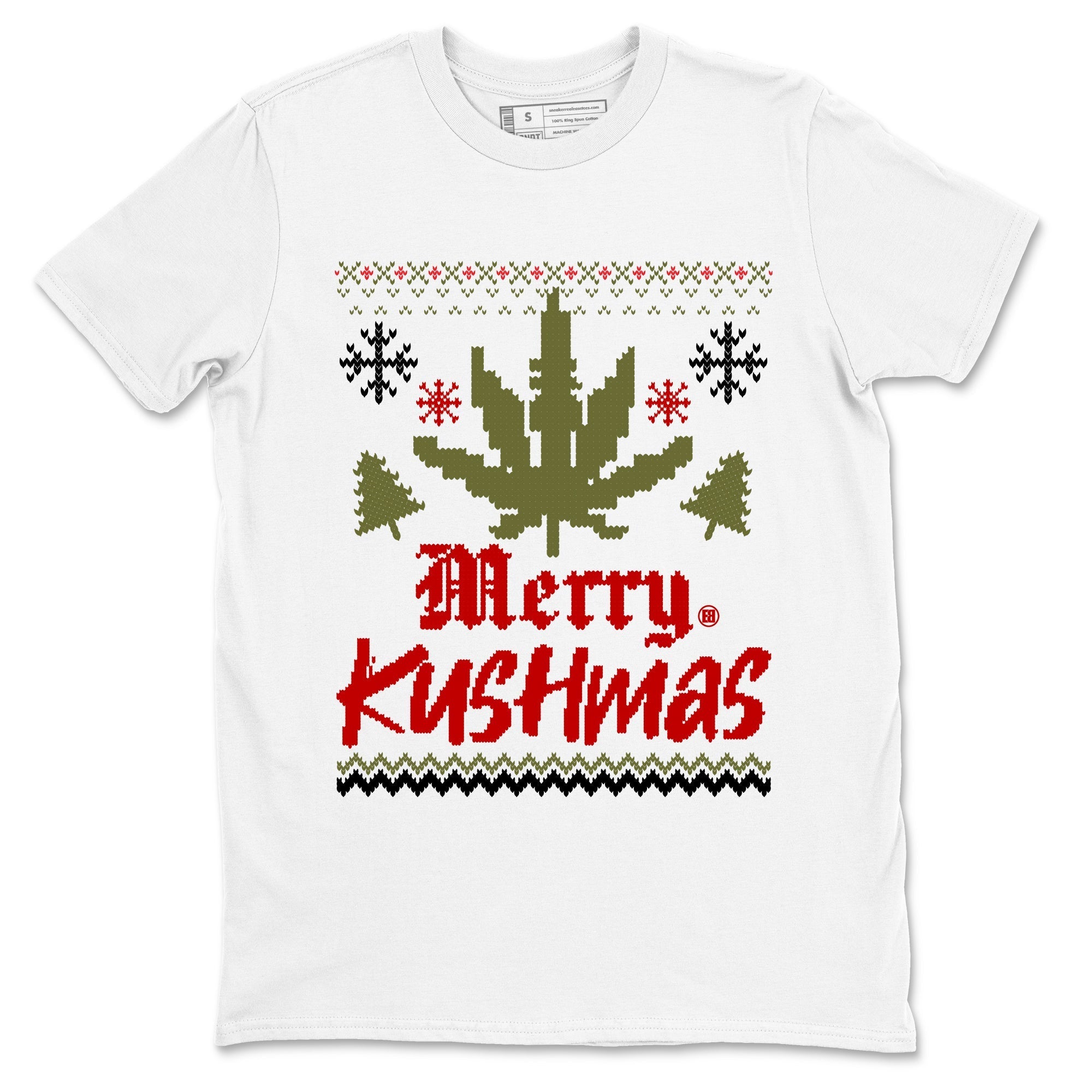 Merry Kushmas Sneaker Tees - Air Jordan 1 Travis Scott Medium Olive