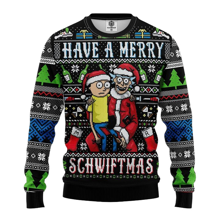 Merry Rick And Morty Ugly Christmas Sweater Amazing Gift Idea Thanksgiving Gift ? Usalast