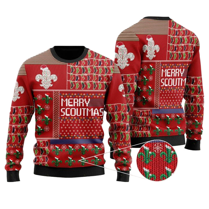 Merry Scoutmas Ugly For Scouts On National Ugly Day And Christmas 3D Sweater ? Usalast