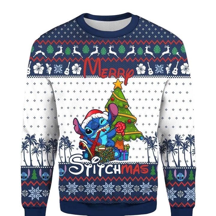 Merry Stitchmas Ugly Christmas 3D Sweater ? Usalast