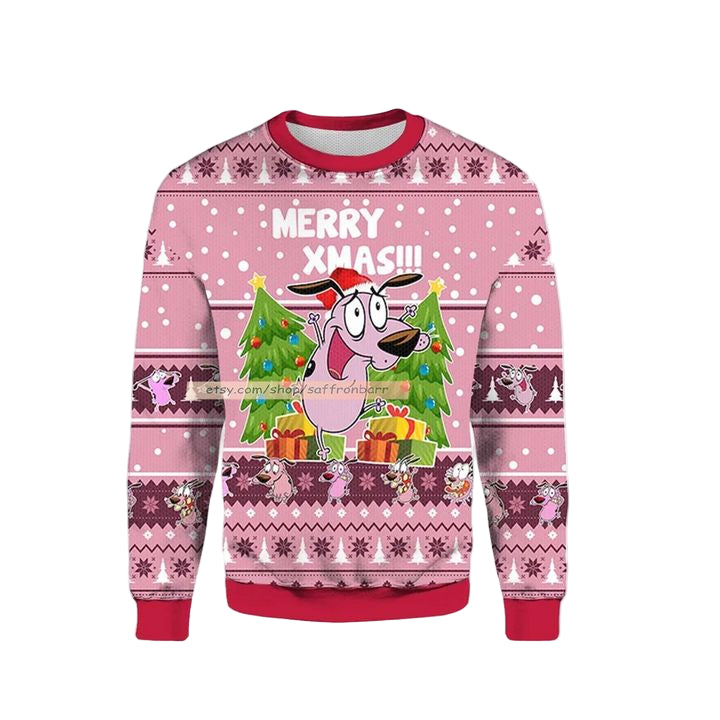 Merry Xmas Merry Xmas Dog Dog Funny All Over Print 3d Ugly Christmas Sweater ? Usalast