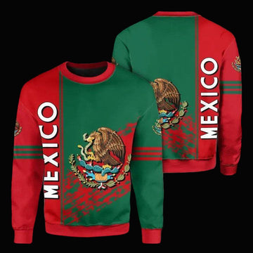 Mexico Coat Of Arms Sweater Quarter Style J7 ? Usalast