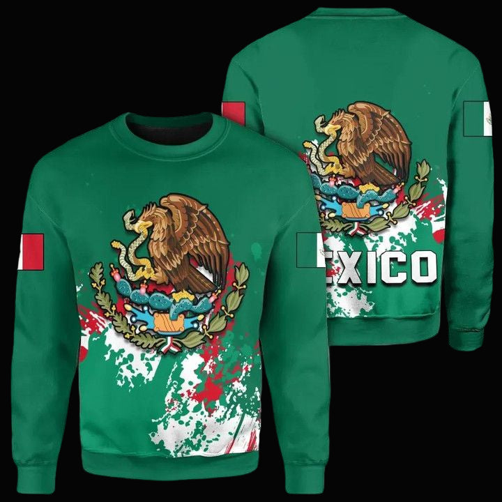 Mexico Coat Of Arms Sweater Spaint Style ? Usalast