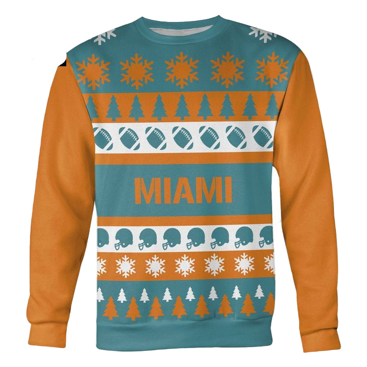 Miami Football Ugly Christmas Sweater ? Usalast