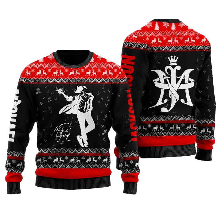 Michael Jackson Mainly Black Faux Wool Sweater ? Usalast