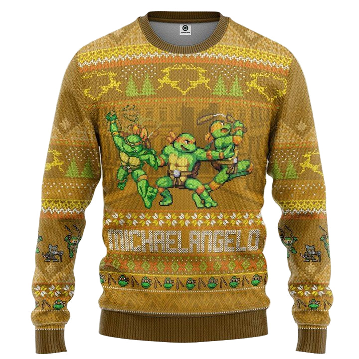 Michelangelo Mike Teenage Mutant Ninja Turtles Christmas Sweater ? Usalast