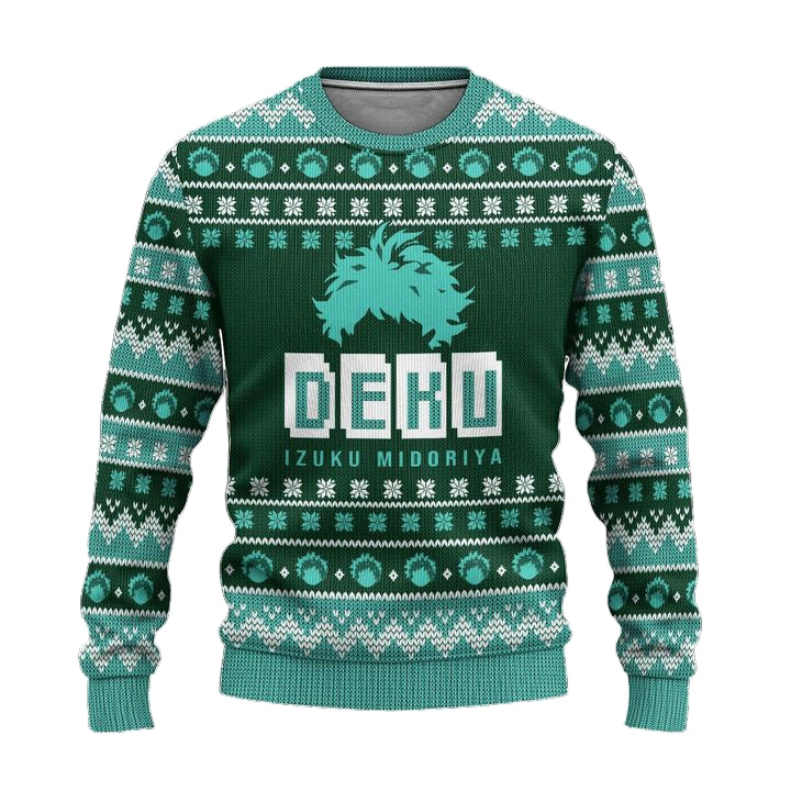 Midoriya My Hero Academia Anime Ugly Christmas Sweater Xmas Gift ? Usalast