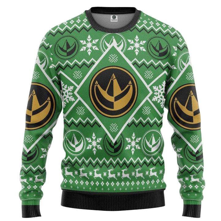 Mighty Morphin Power Ranger Green Christmas Sweater ? Usalast