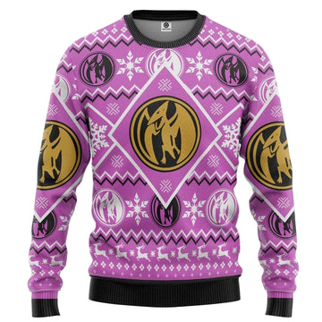 Mighty Morphin Power Ranger Pink Christmas Sweater ? Usalast