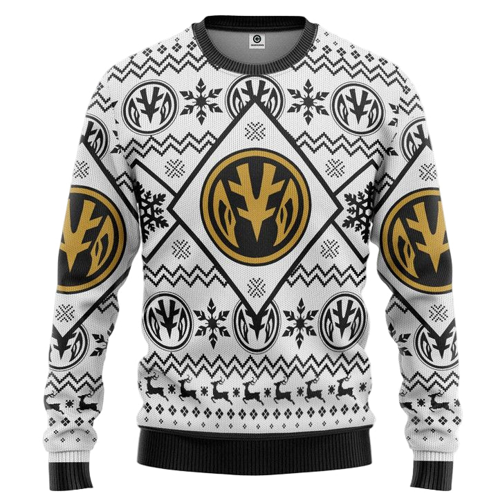 Mighty Morphin Power Ranger White Christmas Sweater ? Usalast