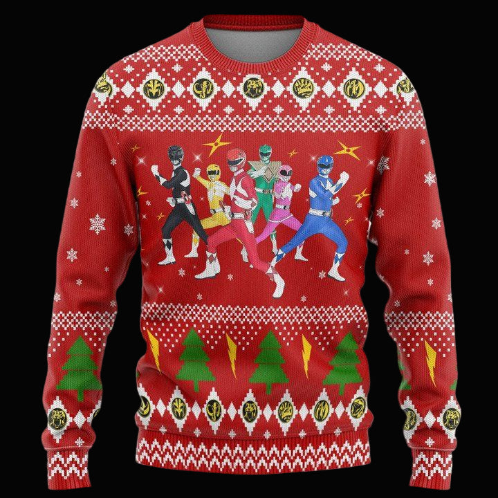 Mighty Morphin Power Rangers Christmas Sweater ? Usalast