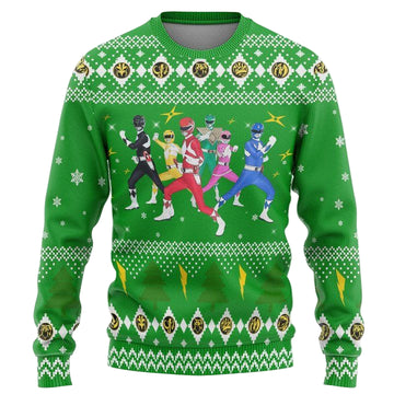 Mighty Morphin Power Rangers Green Christmas Sweater ? Usalast