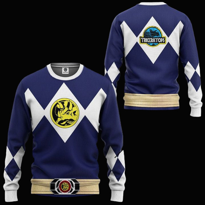 Mighty Morphin Power Rangers Ugly Christmas Sweater ? Navy ? Usalast