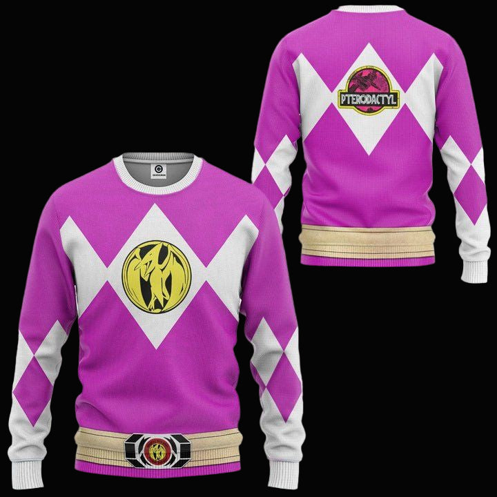 Mighty Morphin Power Rangers Ugly Christmas Sweater ? Pink ? Usalast