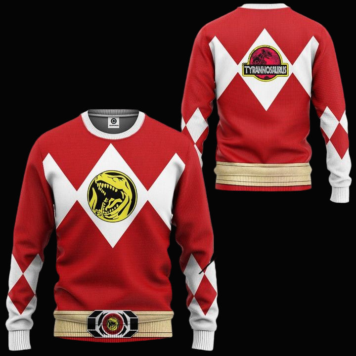 Mighty Morphin Power Rangers Ugly Christmas Sweater ? Red ? Usalast