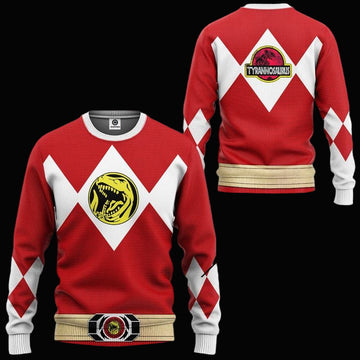 Mighty Morphin Power Rangers Ugly Christmas Sweater ? Red ? Usalast