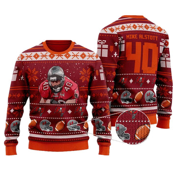 Mike Alstott 40 Tampa Bay Buccaneers Nfl Christmas Sweater ? Usalast