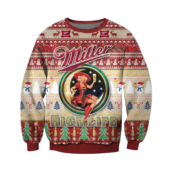 Miller High Life Beer Ugly Christmas Sweater 2022 ? Usalast