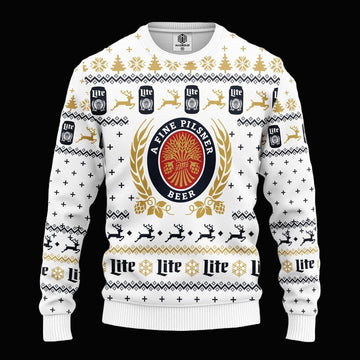 Miller Lite V5 Ugly Christmas Sweater Amazing Gift Idea Thanksgiving Gift ? Usalast