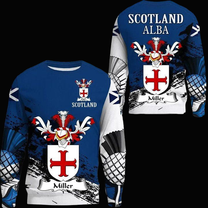 Miller Scottish Family Crest Scotland Special Sweater A7 ? Usalast