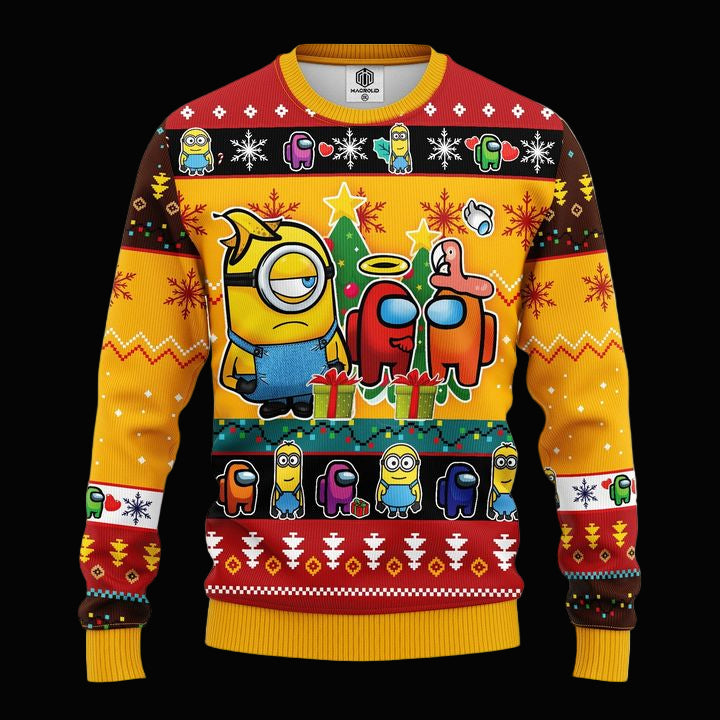 Minion Among Us Funny Ugly Christmas Sweater Amazing Gift Idea Thanksgiving Gift ? Usalast