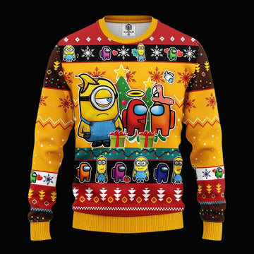 Minion Among Us Funny Ugly Christmas Sweater Amazing Gift Idea Thanksgiving Gift ? Usalast