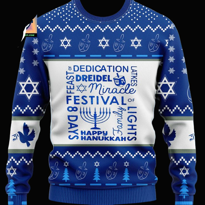 Miracle Festival Happy Hanukkah Christmas Sweater Hoodie ? Usalast