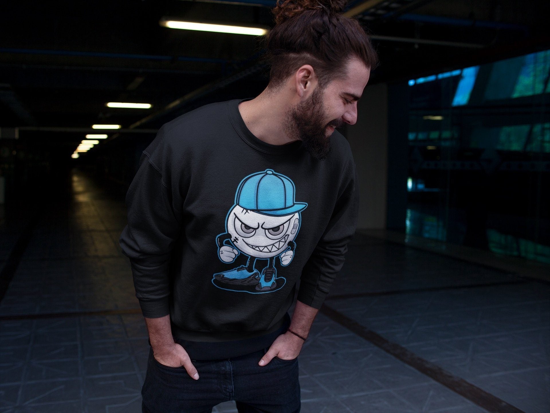 Mischief Unisex Tops - Yeezy 700 Bright Cyan