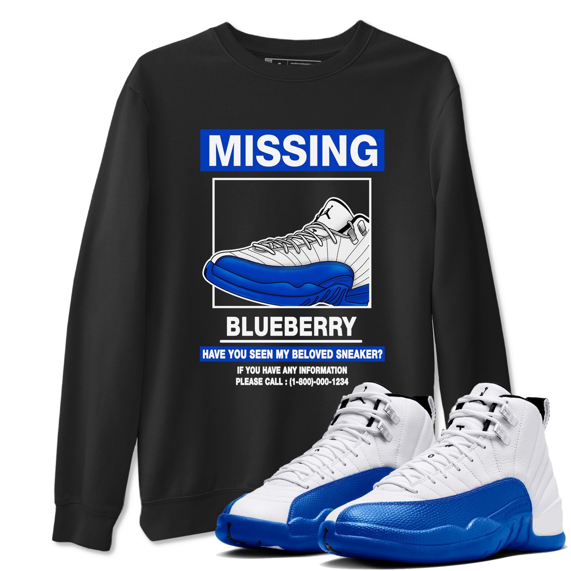 Missing Sneaker Sneaker Tees - Air Jordan 12 Blueberry