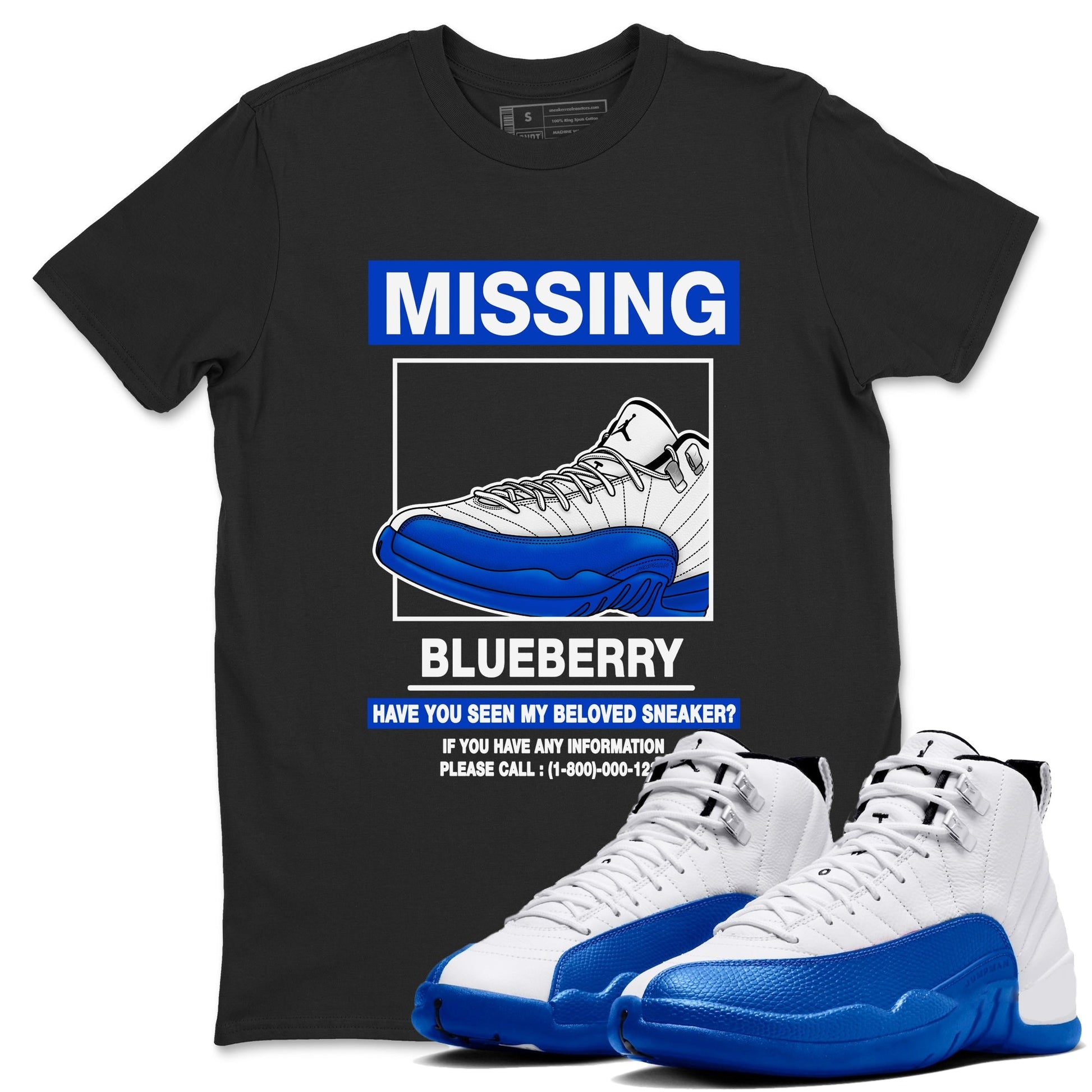 Missing Sneaker Sneaker Tees - Air Jordan 12 Blueberry