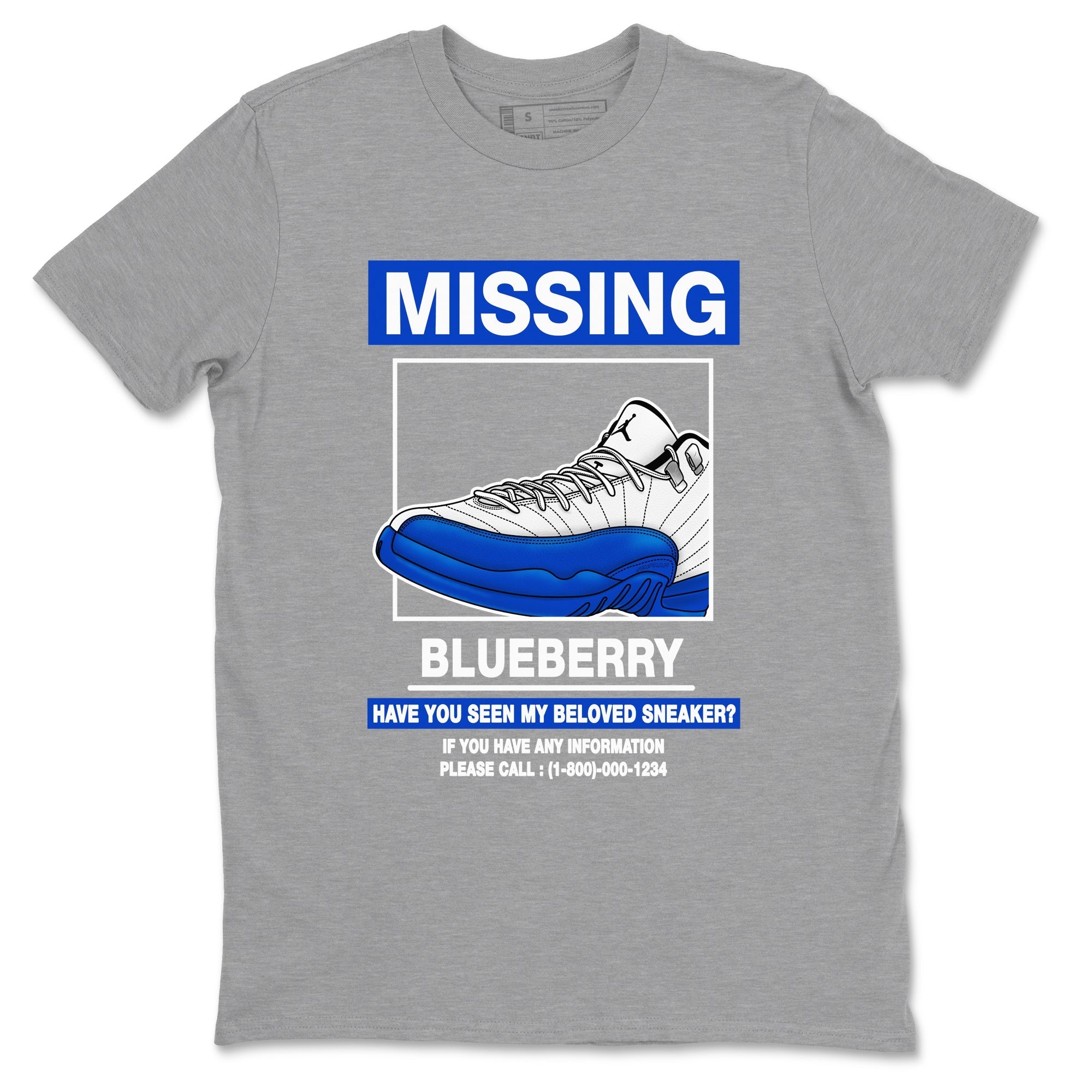 Missing Sneaker Sneaker Tees - Air Jordan 12 Blueberry