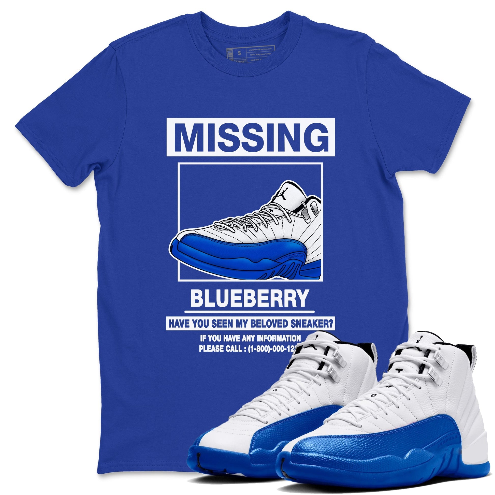 Missing Sneaker Sneaker Tees - Air Jordan 12 Blueberry
