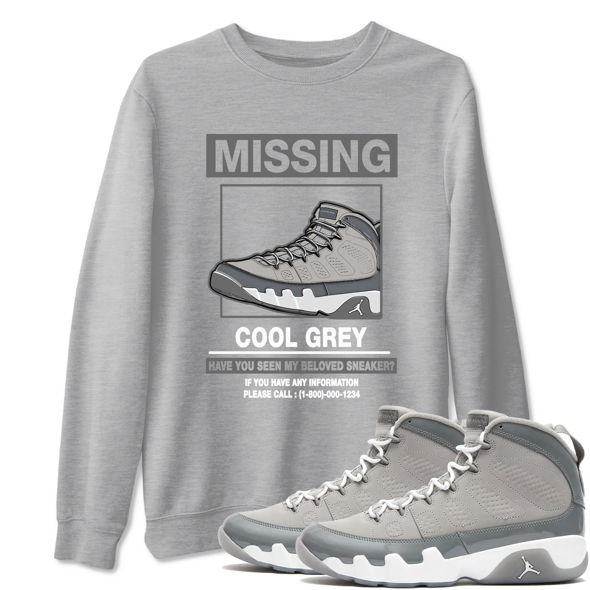 Missing Sneaker Sneaker Tees - Air Jordan 9 Cool Grey