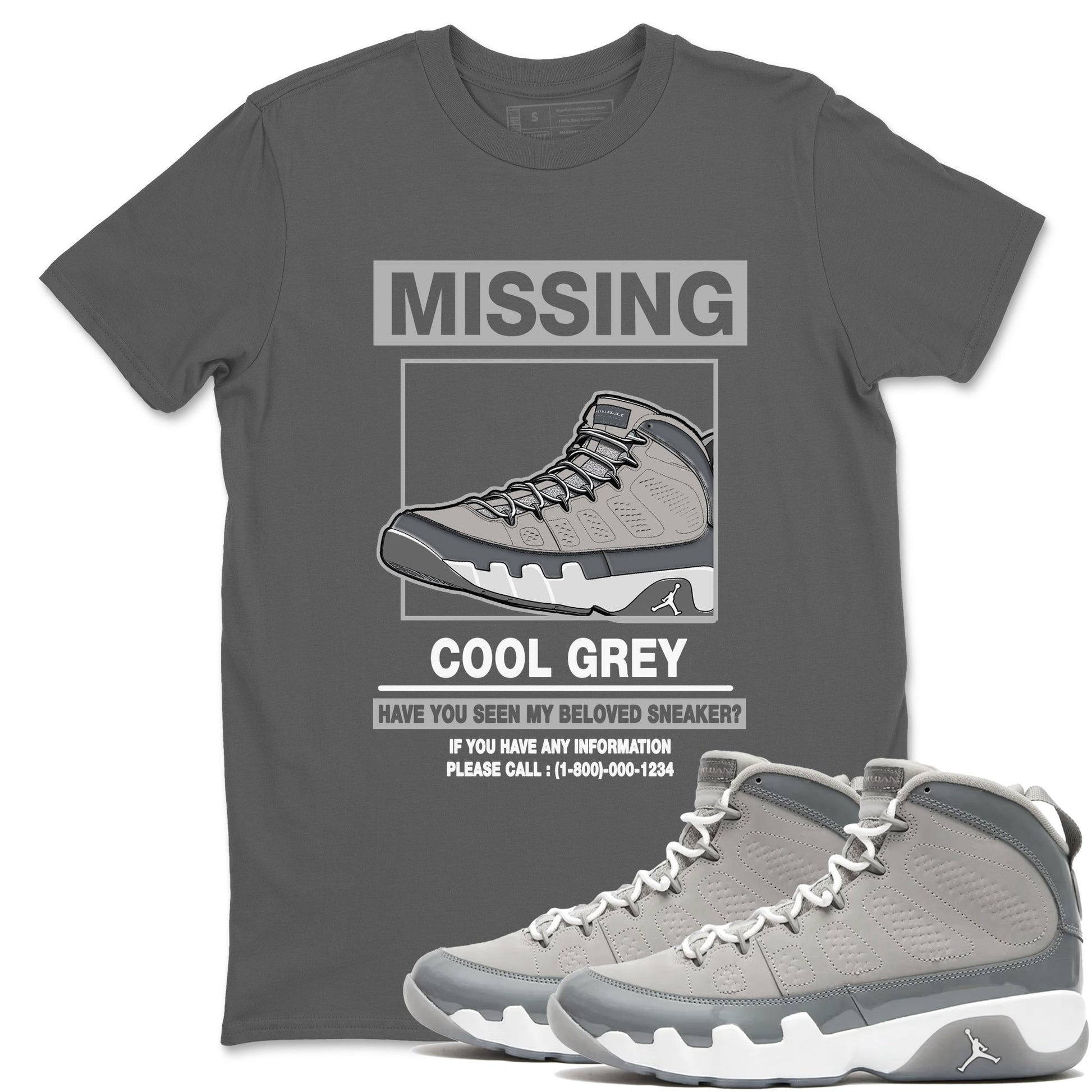 Missing Sneaker Sneaker Tees - Air Jordan 9 Cool Grey