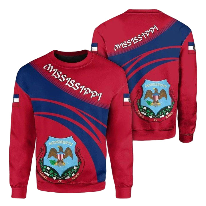 Mississippi Coat Of Arms Sweater Cricket Style J5W ? Usalast