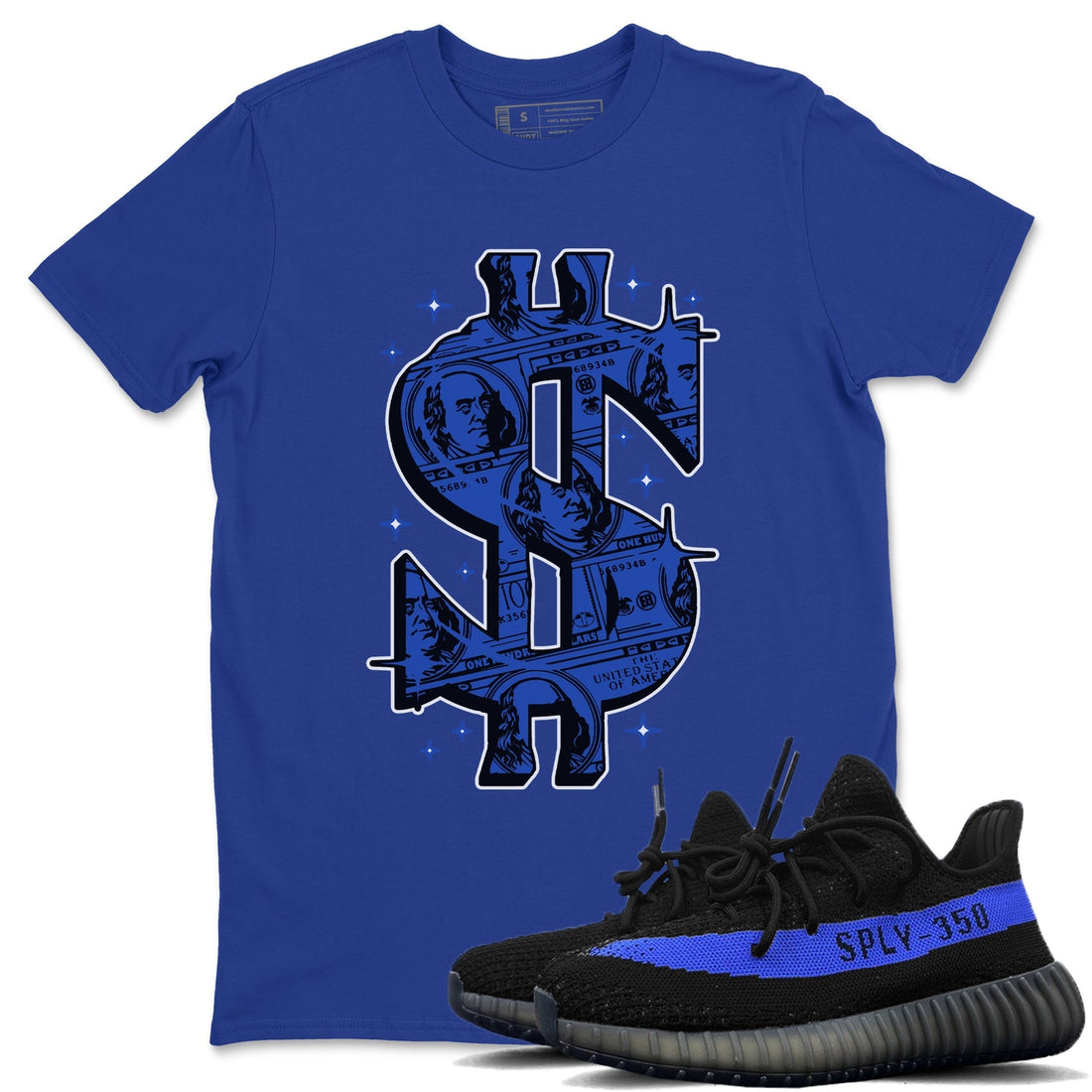 Money Dollar Unisex Tops - Yeezy 350 Dazzling Blue