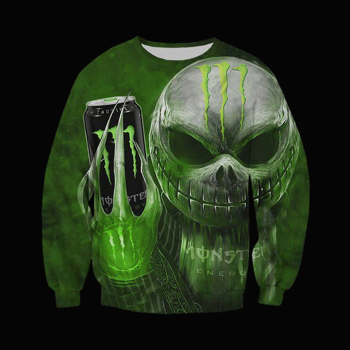 Monster Energy Jack Skellington Halloween 3D Sweater ? Usalast