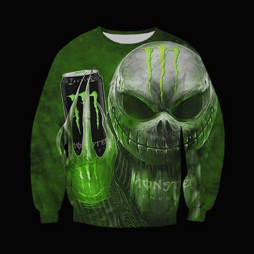 Monster Energy Jack Skellington Halloween 3D Sweater ? Usalast