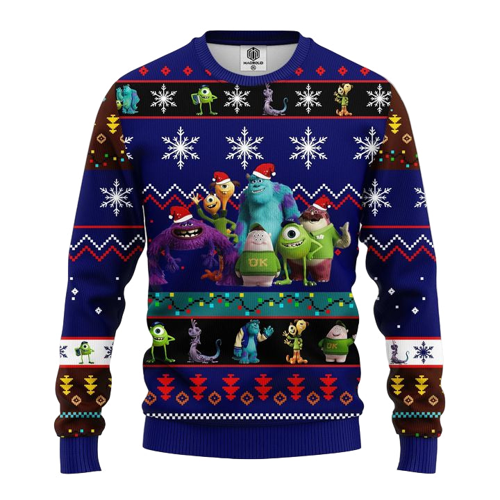 Monsters University Ugly Christmas Sweater Blue 1 Amazing Gift Idea Thanksgiving Gift ? Usalast
