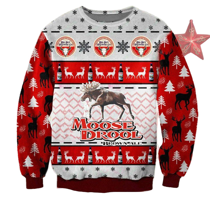 Moose Drool Brown Ale Ugly Christmas Sweater 2022 ? Usalast