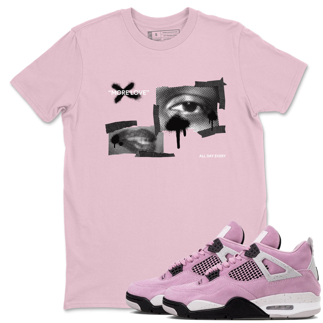 More Love Sneaker Tees - Air Jordan 4 Orchid