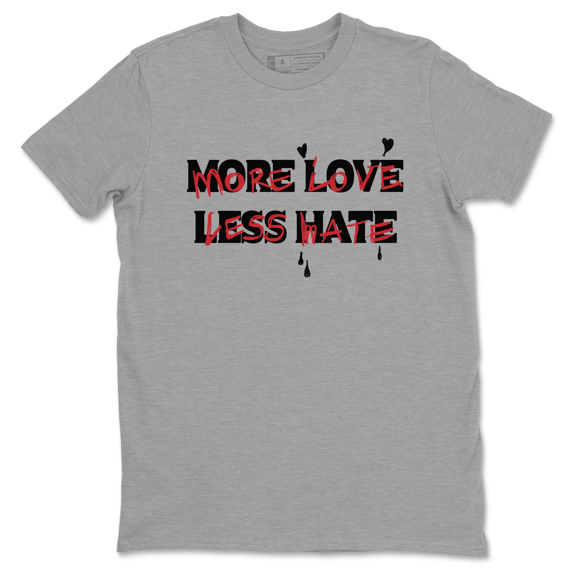 More Love Less Hate Sneaker Tees - Air Jordan 12 Flu Game