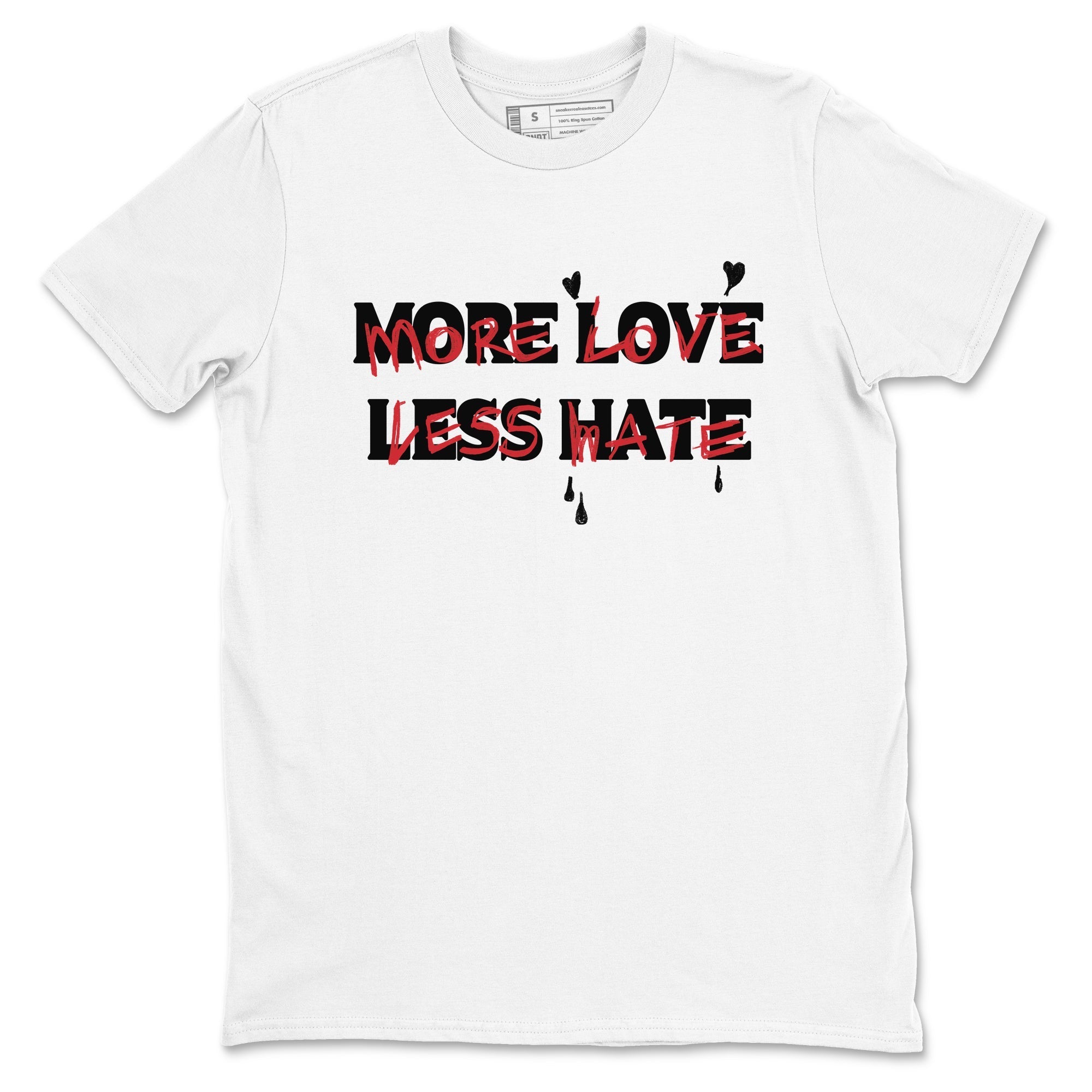 More Love Less Hate Sneaker Tees - Air Jordan 12 Flu Game